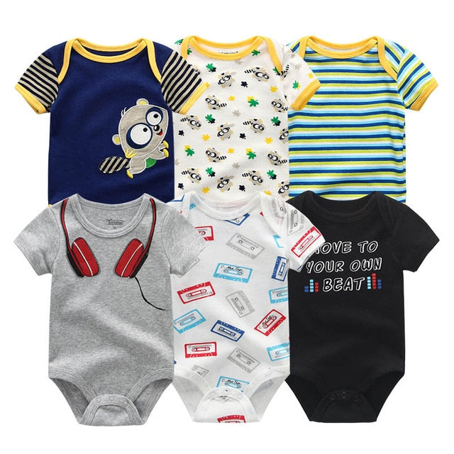 Set of 6 Baby Romper Set