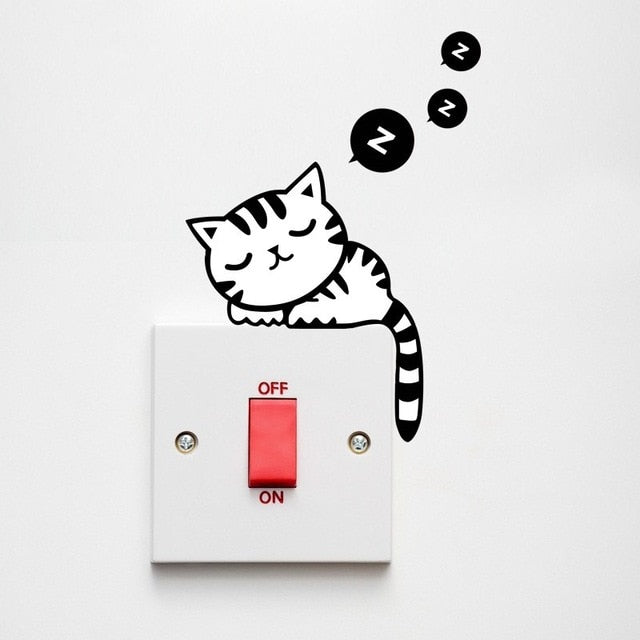 Realistic Cat Wall Sticker